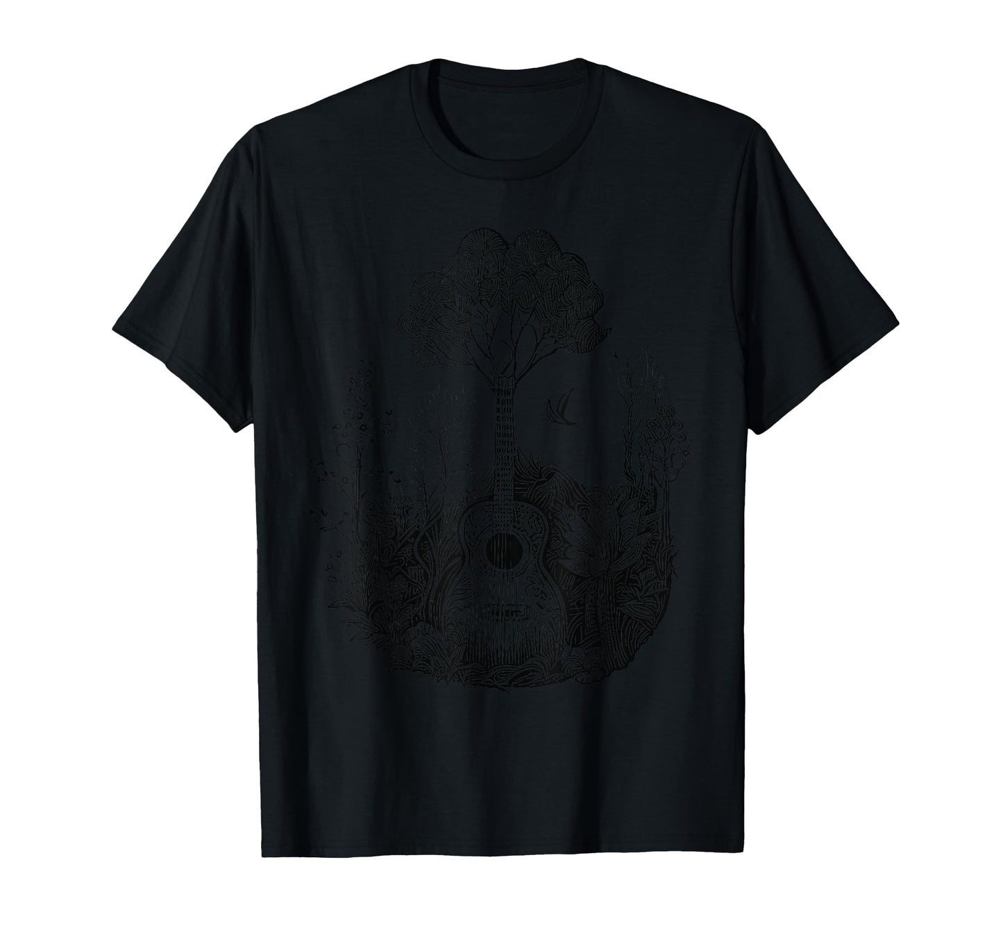 Acoustic Guitar With Plants And Trees Guitarist T-Shirt