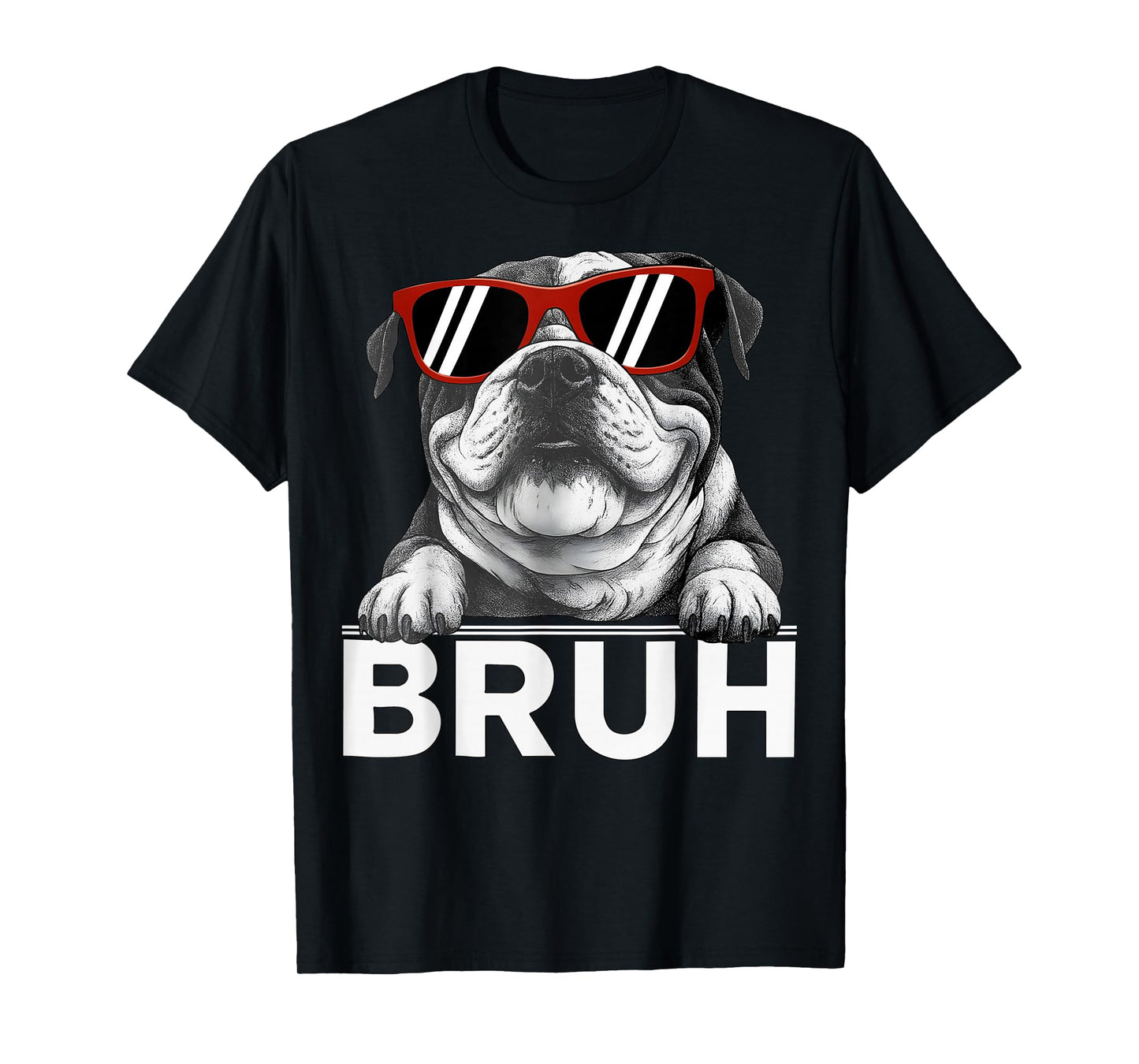 Vintage Retro Bruh Bulldog Meme Gift for Men Women Kid T-Shirt
