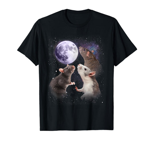 Rats Howling at the Moon Shirt - Funny Rat T-Shirt
