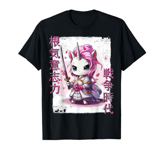 Samurai Unicorn Warrior Japanese Ninja Unicorn Kawaii T-Shirt