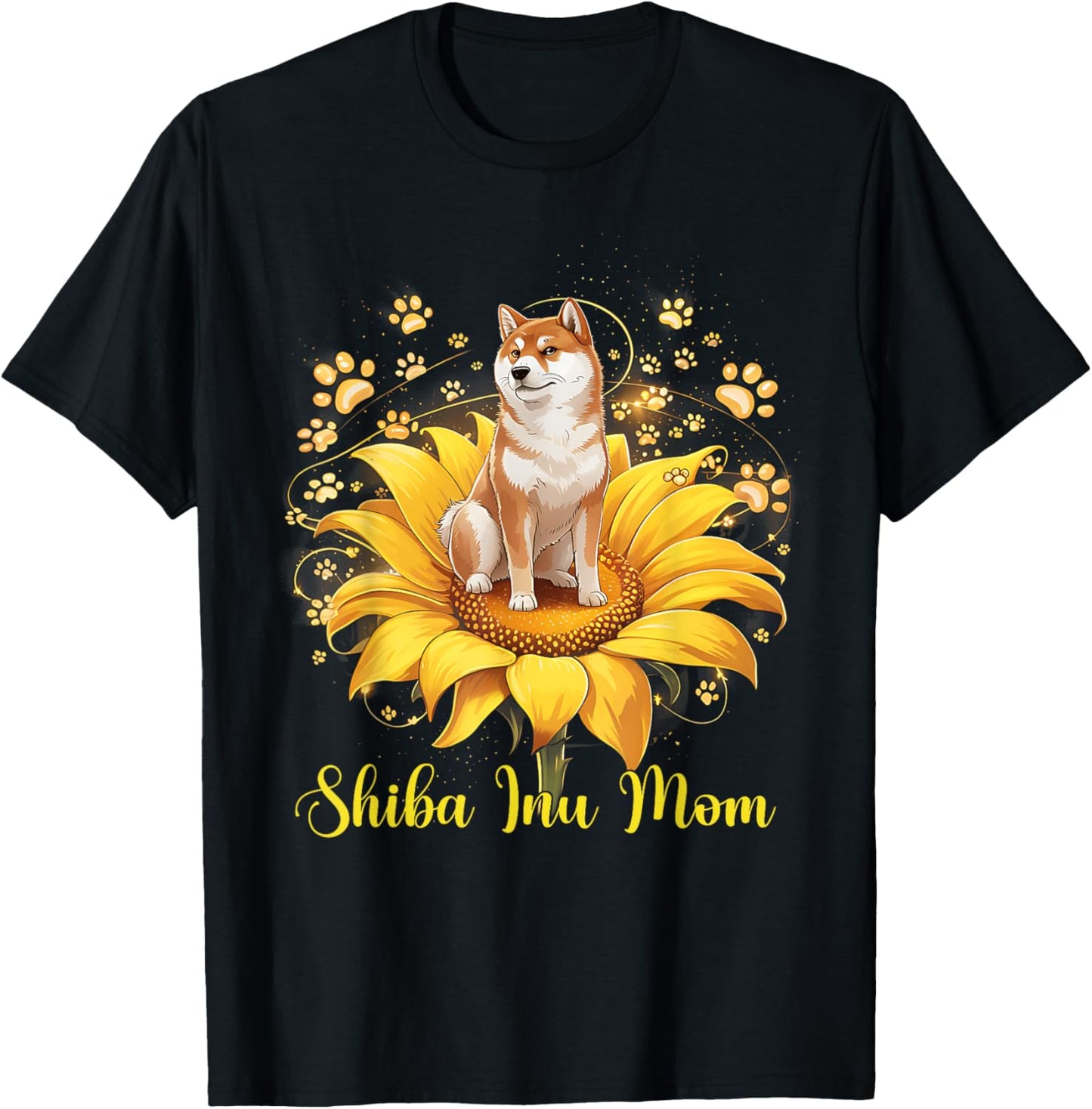 Shiba Inu Mom Sunflower Women Men Dog Lovers Mother's Day T-Shirt