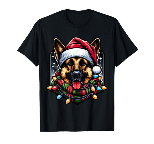 Christmas German Shepherd Xmas Shepherd Mom Dog Lover Womens T-Shirt