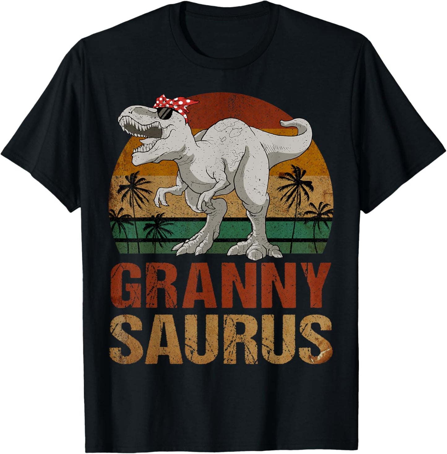 Grannysaurus T Rex Dinosaur Granny Saurus Retro Mother's Day T-Shirt
