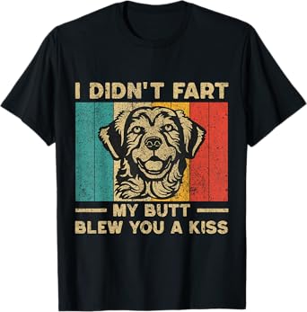 I Didn't Fart Funny Retro Golden Retriever T-Shirt