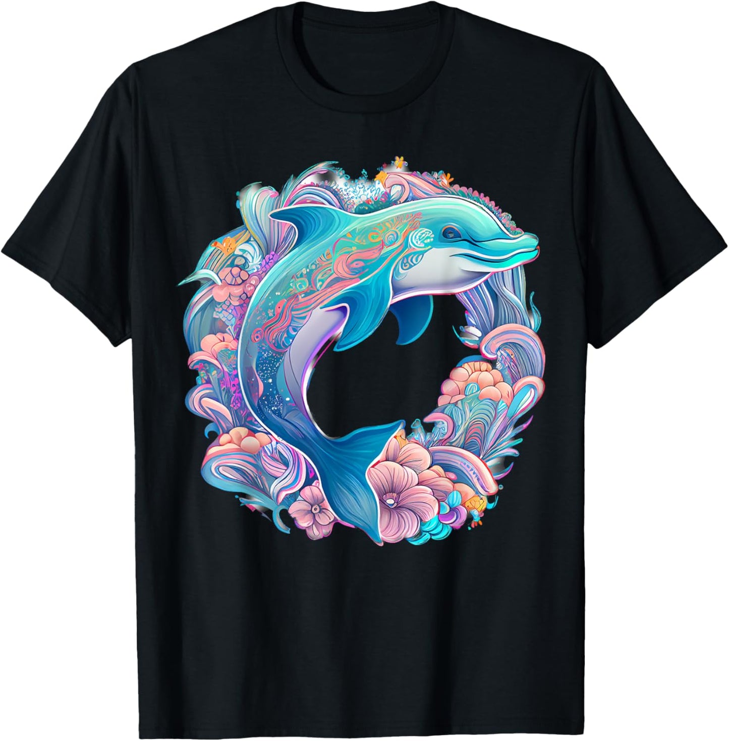 Easter festive Illustration with charming Dolphin Artwork T-Shirt