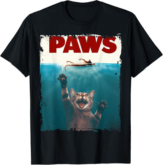 Paws Kitten Meow Parody Funny Cat Lover Gifts Cute Cat T-Shirt