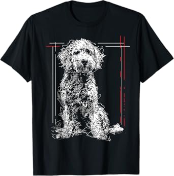 Labradoodle Motif Pet Artwork Dog Labradoodle Men Women Kids T-Shirt