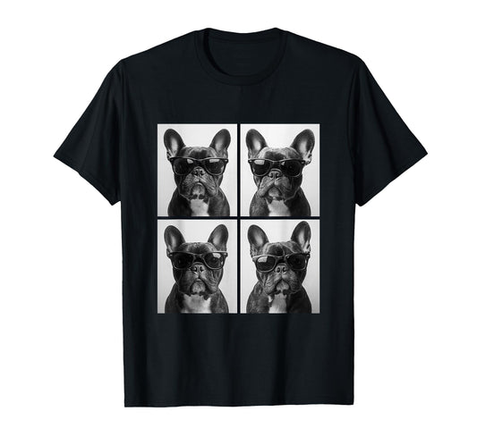 Funny French Bulldog Photobooth Selfie Gift for Dog Lover T-Shirt