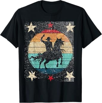 Retro Horseback Riding Country Western Horse Riding Cowboy T-Shirt