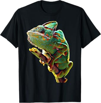 Scary Knight Clothing Veiled Chameleon Reptile Lizard T-Shirt