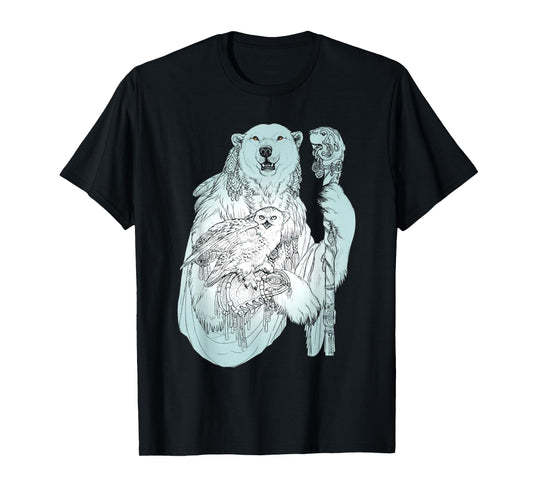 Bear Owl Viking Valhalla North Myths Celtic Symbols T-Shirt