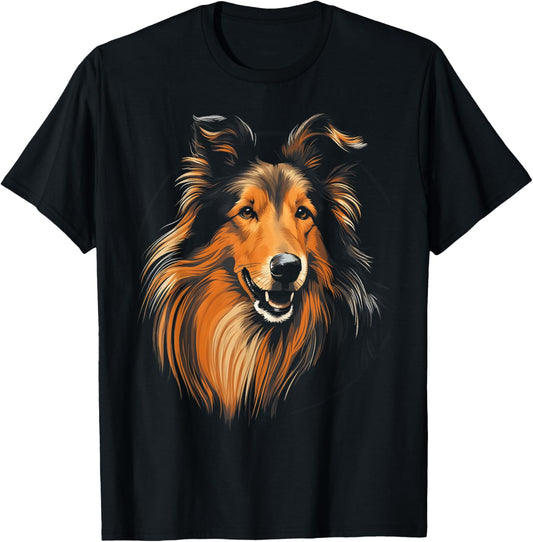 Rough Collie Dog Breed Owner Love Dogs Design T-Shirt