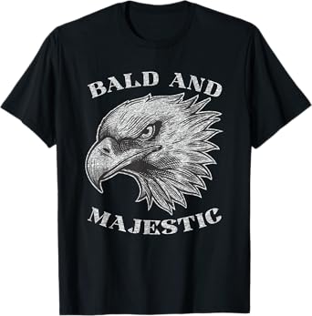 Funny Bald Guy Man Majestic Saying | Balding Humor Gag T-Shirt