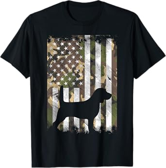 Camo Flag Beagle Vintage Animal Pet Hound Dog Patriotic Gift T-Shirt for Women Girls Kids Men