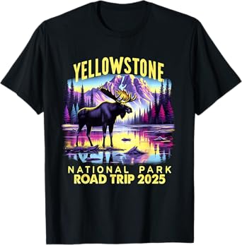 Yellowstone Road Trip 2025 Nature Adventure Souvenir Costume T-Shirt