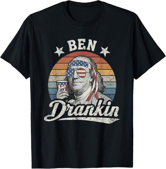 Ben Drankin Funny 4th of July Vintage T-Shirt