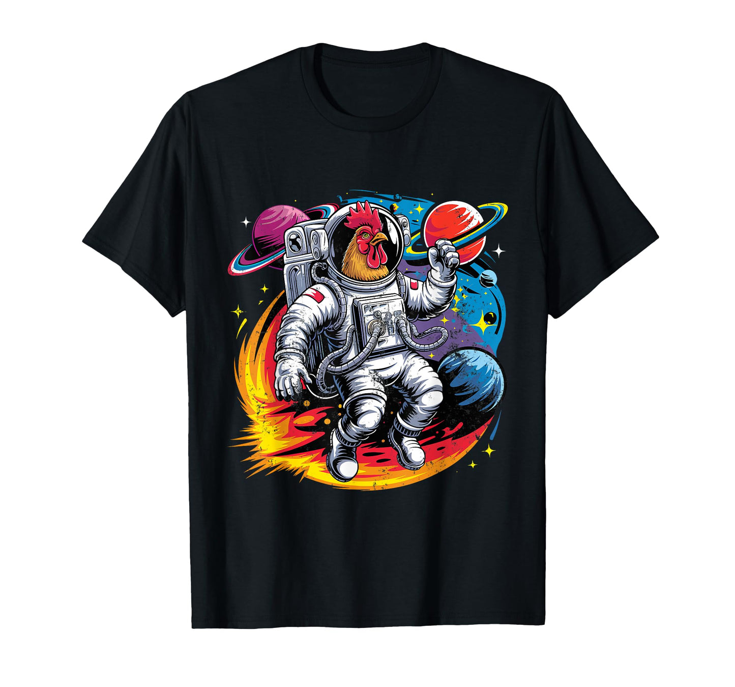 Astronaut Chicken Space Shirts Cosmic Galaxy Chicken Lover T-Shirt