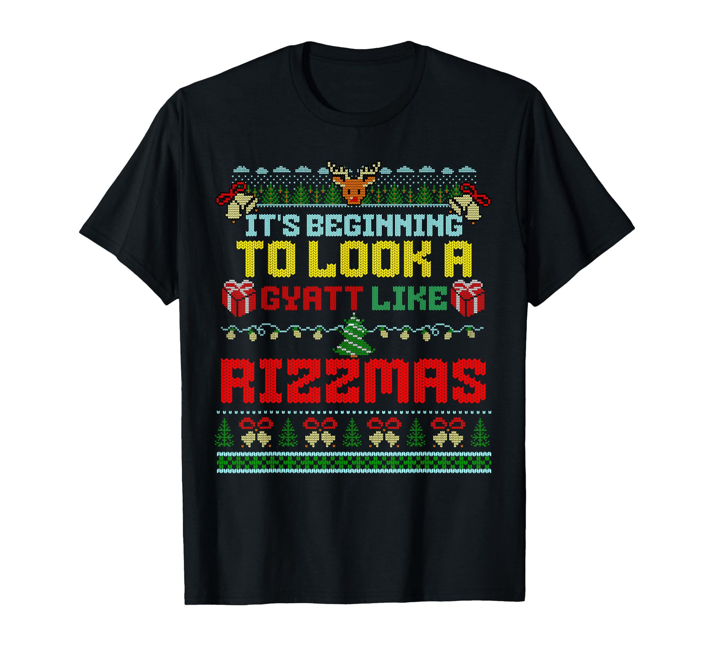 It's Beginning To Look A Gyatt Like Rizzmas Brainrot Xmas T-Shirt