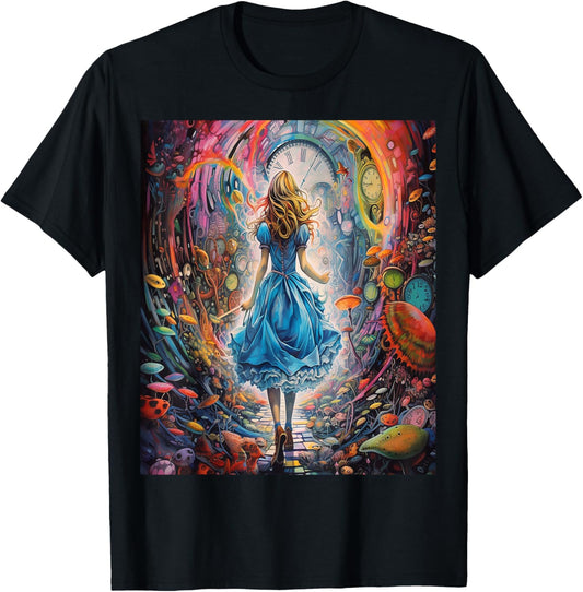 Alice in Wonderland Trippy Rainbow T-Shirt