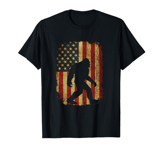Vintage US Flag Bigfoot Tee Hide and Seek Champion Bigfoot Long Sleeve T-Shirt