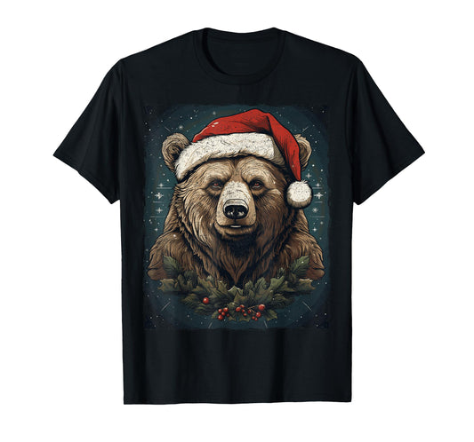 Grizzly Bear Christmas T-Shirt