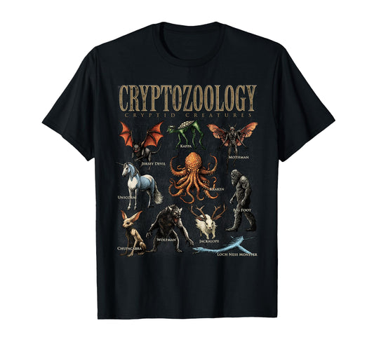 Cryptozoology Folklore Mythical Cryptid Creatures Monster T-Shirt