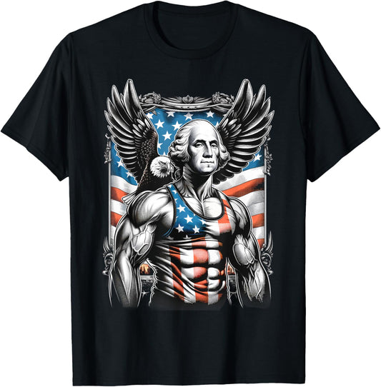 4th of July Patriotic Funny George Washington July 4th USA T-Shirt