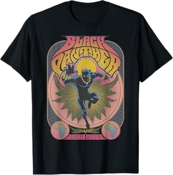 Marvel Black Panther Vintage 70's Poster Style T-Shirt