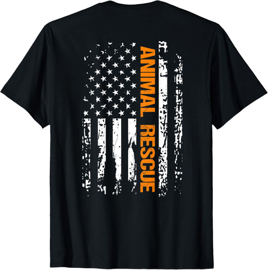 Animal Rescue Shirt Back Print Animal Saving Gift T-Shirt