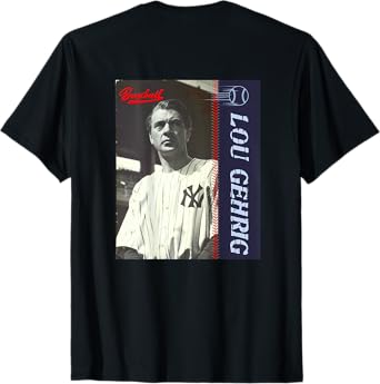 Lou Gehrig_Baseball_001_Back Printed T-Shirt