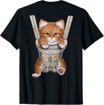 Orange Tabby Cat in Baby Carrier T-Shirt
