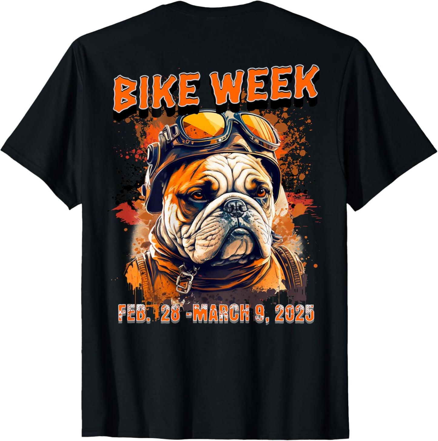 BIKE WEEK 2025 84TH ANNUAL - THE RALLY DOG WITH ART ON BACK T-Shirt