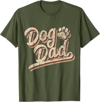 Dog Dad Retro Vintage Dog Dad Father's Day Men T-Shirt