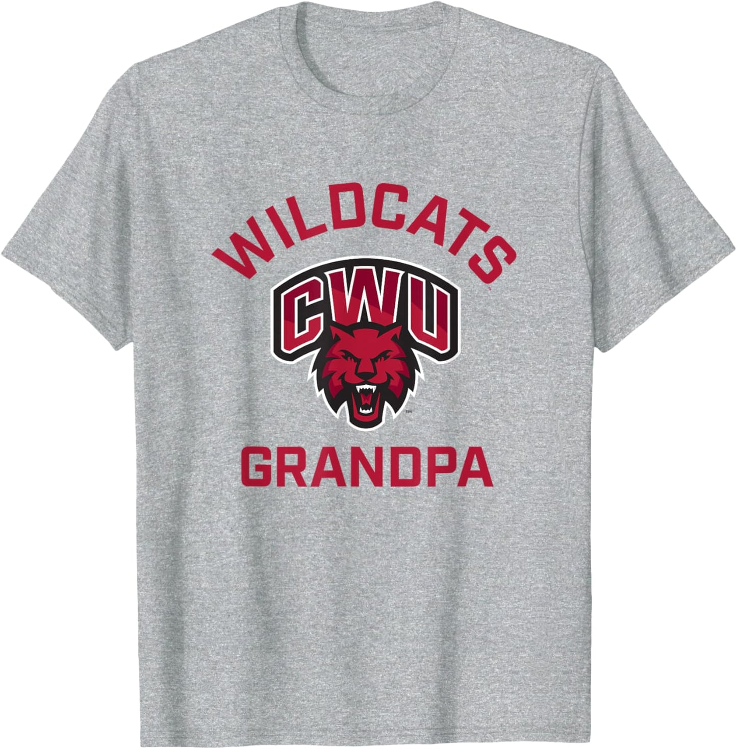Central Washington University Wildcats Arched Grandpa T-Shirt