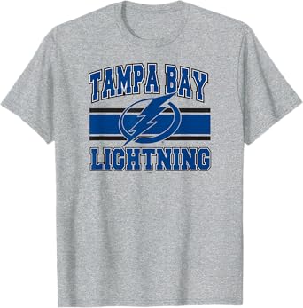 Tampa Bay Lightning Stripe Gray Officially Licensed T-Shirt