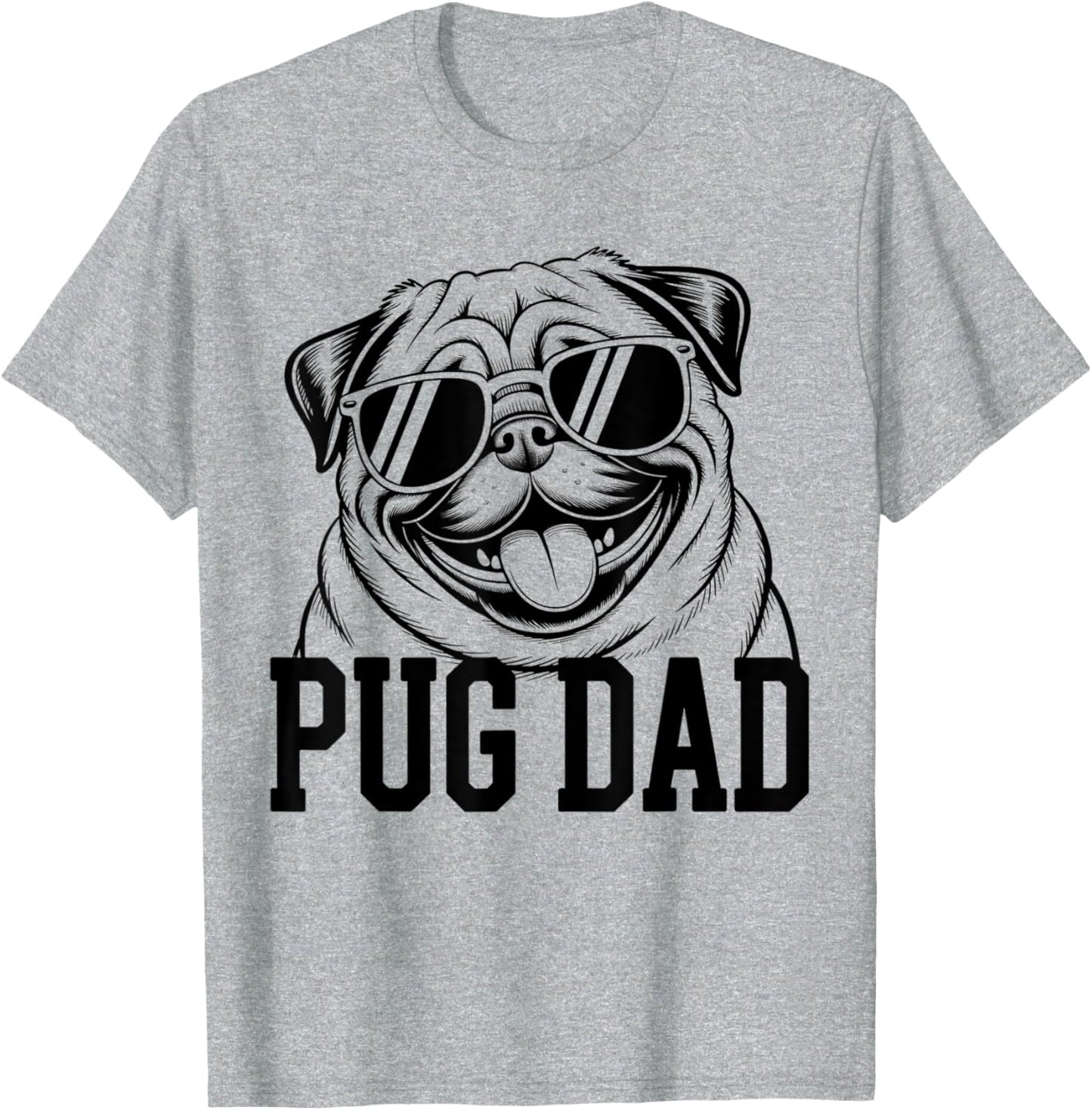 Cool Pug Dad Dog Lovers Father's Day Tee T-Shirt